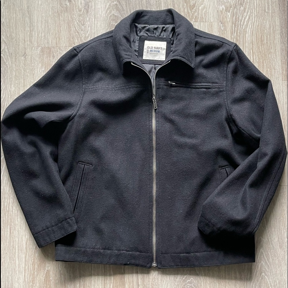 Black wool blend jacket